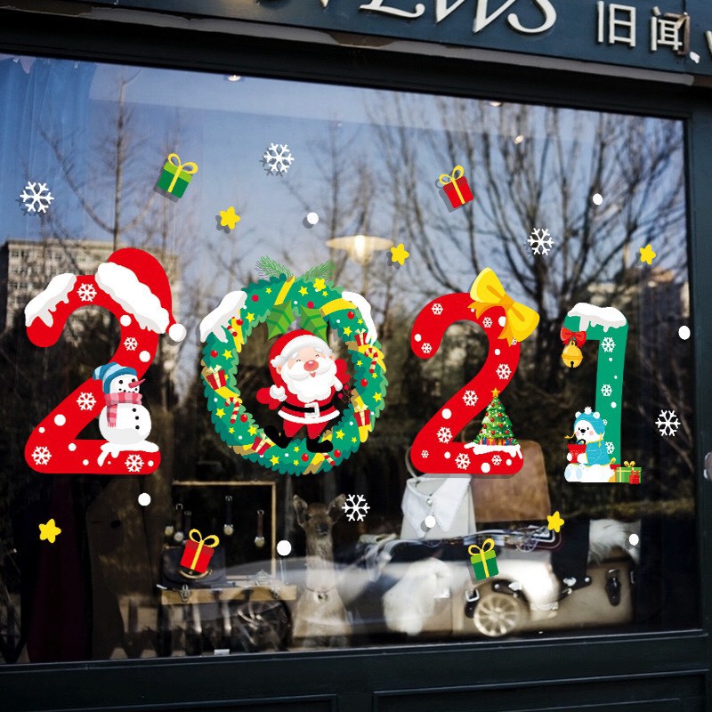 Decal dán tường Noel - Mẫu 2021 giáng sinh 03