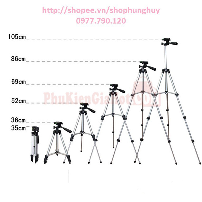 Bộ Tripod TF 3110. Giá đỡ điện thoại + Remote giá sỉ