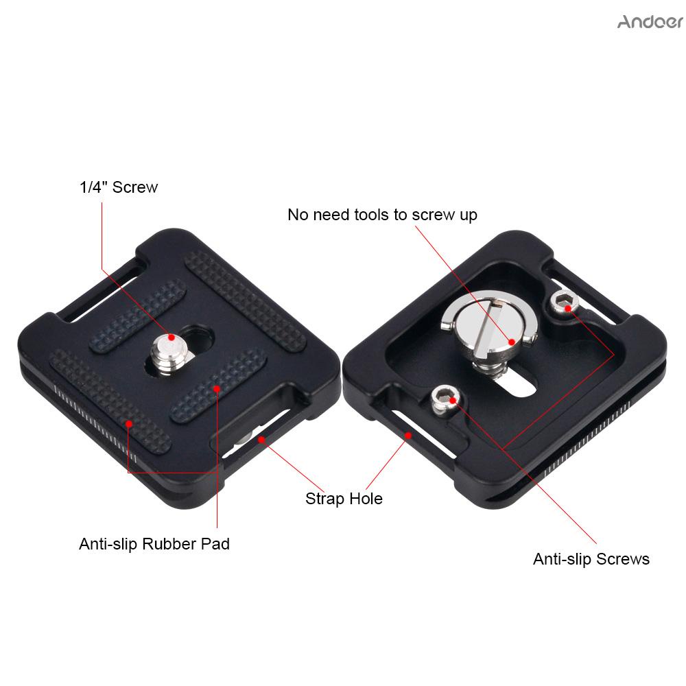 Đế Gắn Máy Ảnh Tháo Lắp Nhanh Andoer Dc-34 Ốc Vít 1 / 4 "Cho Arca-Swisss As Standard Qr