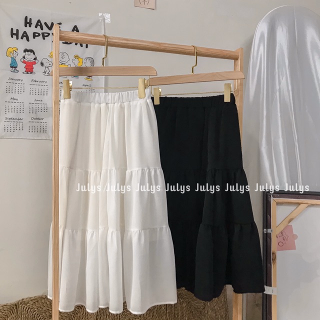 Chân váy voan dài xếp tầng (ảnh thật kèm video) | BigBuy360 - bigbuy360.vn