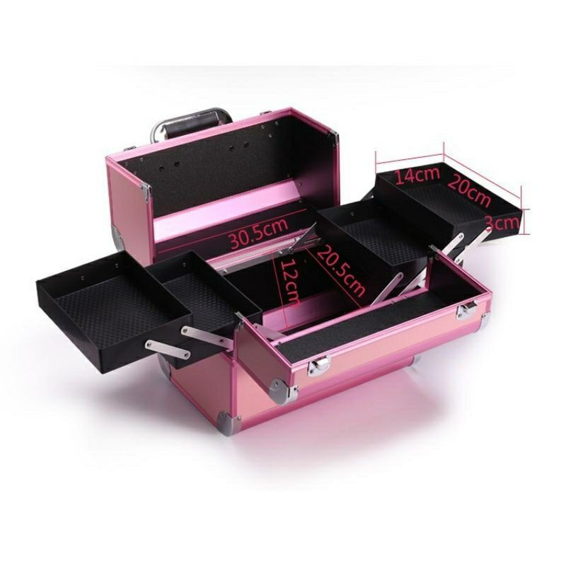 Cốp nhôm 2 khuy đựng đồ phun xăm, nail, mỹ phẩm