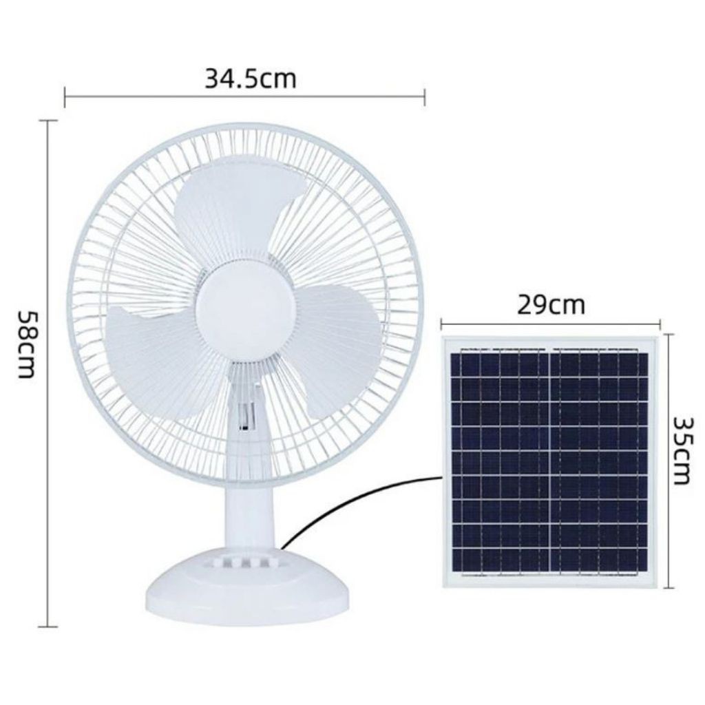 Quạt Tích Điện Năng Lượng Mặt Trời Để Bàn Solar Fan 128, Mẫu Mới Năm 2021