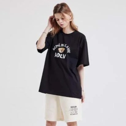 Unisex1999 TEDDY BEAR (BEAR DOLL) SHORT SLEEVE T-SHIRT BLACK, Áo Phông Unisex in hình A.D.L.V rất dễ phối đồ, oversize,,