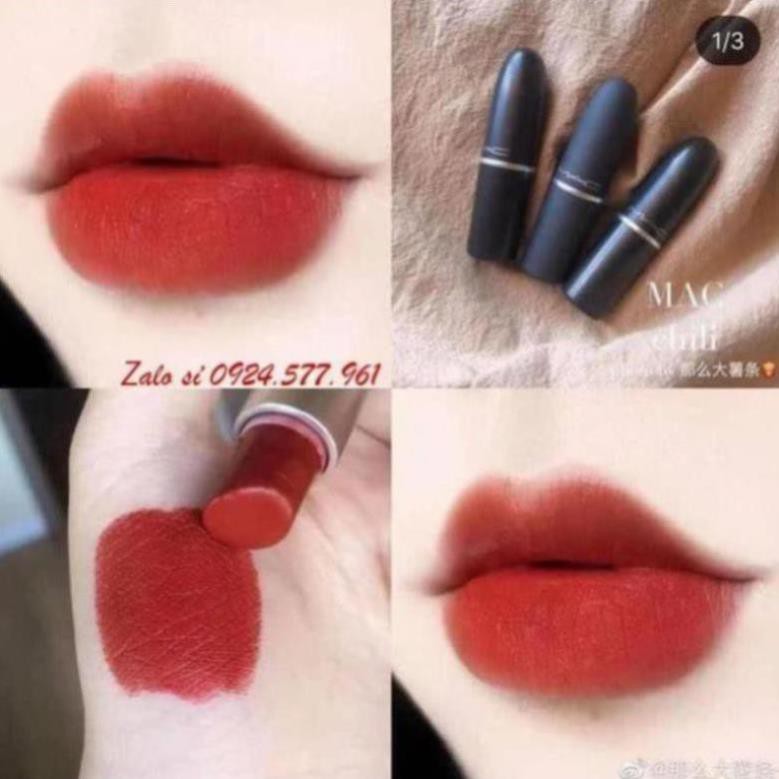 Son Mac chính hãng Ruby Woo, Chili, Marrakesh màu cam cháy đỏ gạch cam đất chuẩn Auth date tới 2023 | BigBuy360 - bigbuy360.vn