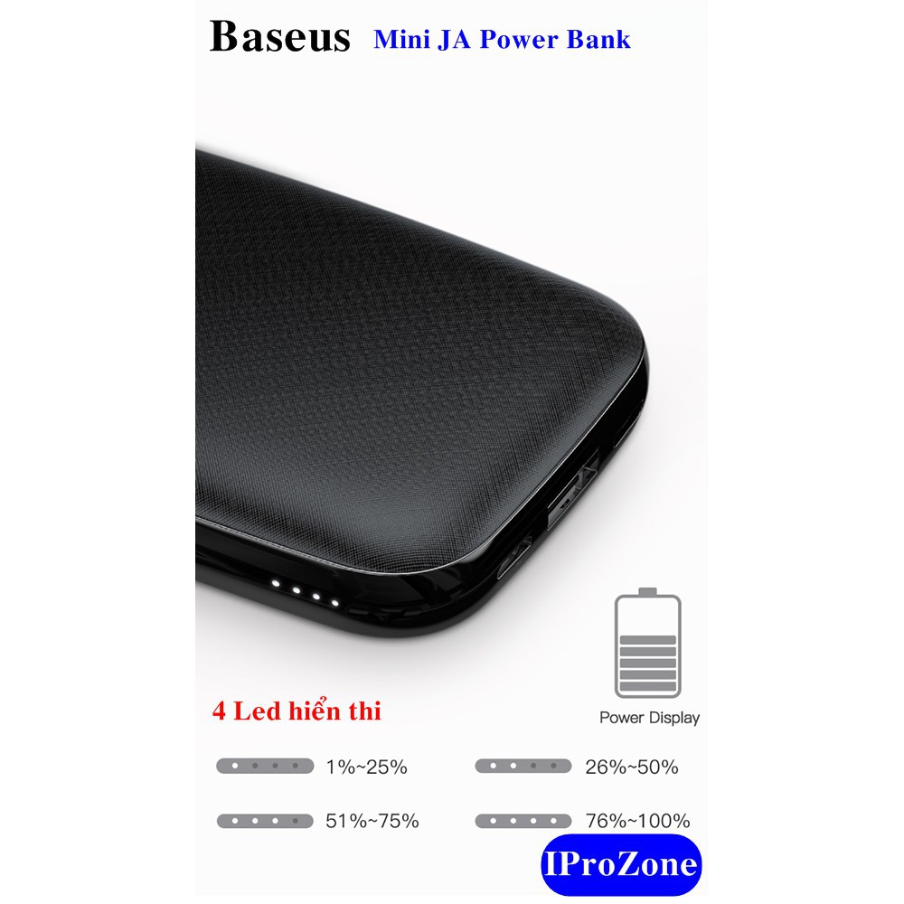 Pin sạc dự phòng Mini JA Baseus Powerbank không thế thiếu khi đi du lịch