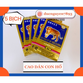 COMBO 5 BỊCH CAO DÁN CON HỔ (CỌP) TRÁNG CỐT CHỈ THỐNG XẠ HƯƠNG