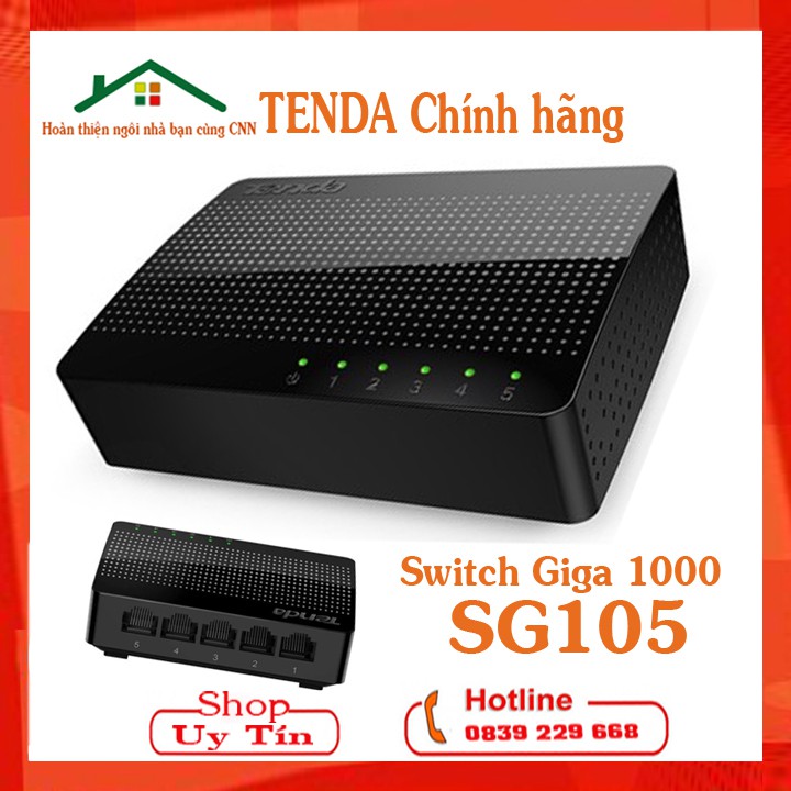 Bộ chia mạng wifi Switch 5 port và 8 port - Bộ chia mạng 5 và 8 cổng tenda sg105 sg108 - Hàng chính hãnh BH36T