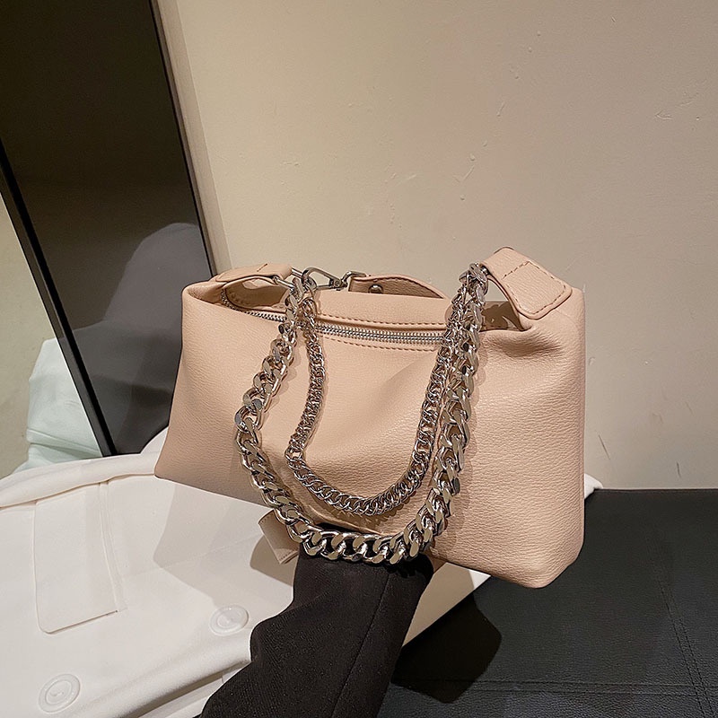 Túi Đeo JASMIN NOIR Chéo Da PU Phối Dây Xích Thời Trang Nữ