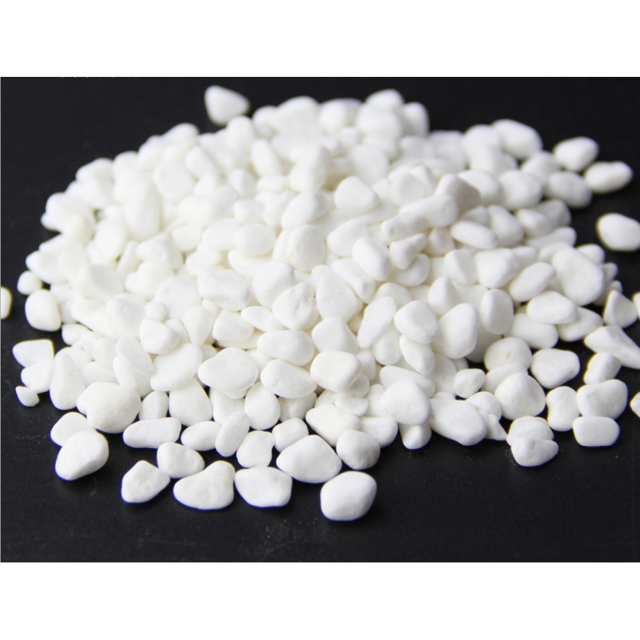 1 kg Sỏi trắng cỡ nhỏ trang trí chậu sen đá, xương rồng, cây cảnh để bàn