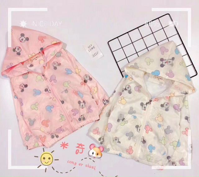 Áo gió hàng Quảng Châu cho bé gái 8-20kg