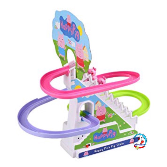 siêu hót Đồ chơi peppa pig leo bậc thang, cầu trượt dùng pin, có âm mã VFA590