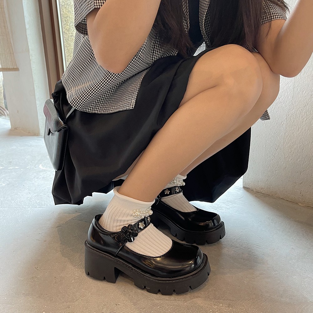 GIÀY BÚP BÊ LOLITA NỮ CÀI QUAI ĐẾ CAO GÓT