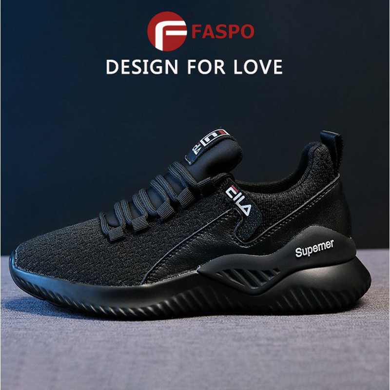 Giày thể thao Nữ cao cấp, thời trang mới FASPO 018 (Màu Đen)