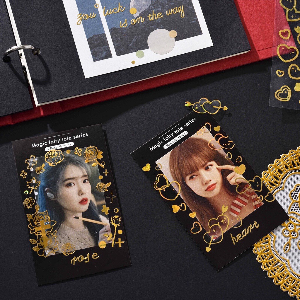 Hình dán sticker trang trí top loader siêu xinh HDT05