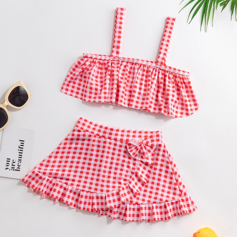 Đồ bơi gồm áo váy mũ màu hồng công chúa dễ thương dành cho trẻ em
