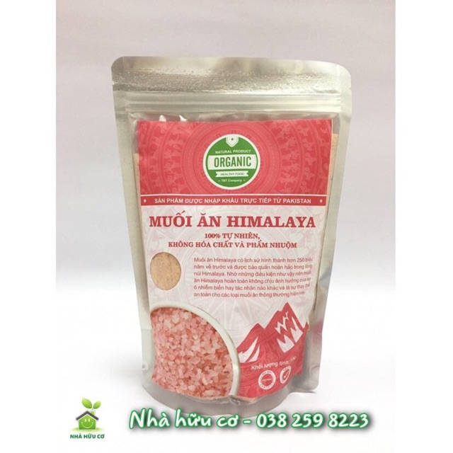 1kg Muối hồng hạt mịn Himalaya - Date: 2024 - Nhà Hữu Cơ