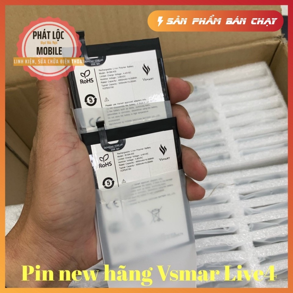 Pin Vsmart Live 4 zin, dung lượng 5000mAh