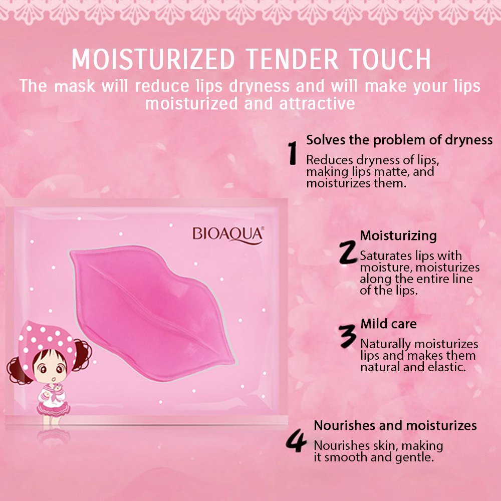 (hàng Mới Về) Mặt Nạ Môi Bioaqua Giúp Nuôi Dưỡng Môi Hiệu Quả | BigBuy360 - bigbuy360.vn