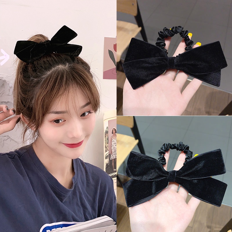 Dây Buộc Tóc Hình Nơ Phong Cách Hàn Quốc Tinh Tế Thời Trang Làm Quà Tặng