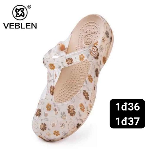 Cross nữ, giày nhựa đi mưa Veblen hoạ tiết nhỏ xinh