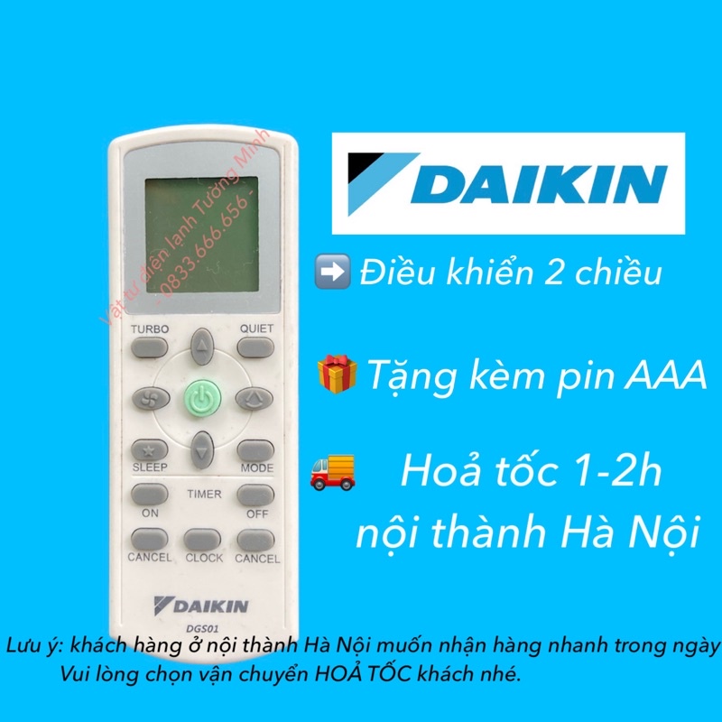 Điều khiển điều hoà DAIKIN - remote máy lạnh điều hoà DAIKIN loại tốt (mẫu 5)