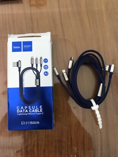 CÁP SẠC HOCO 3 in 1  : Lightning- Micro Usb- Usb Type C
