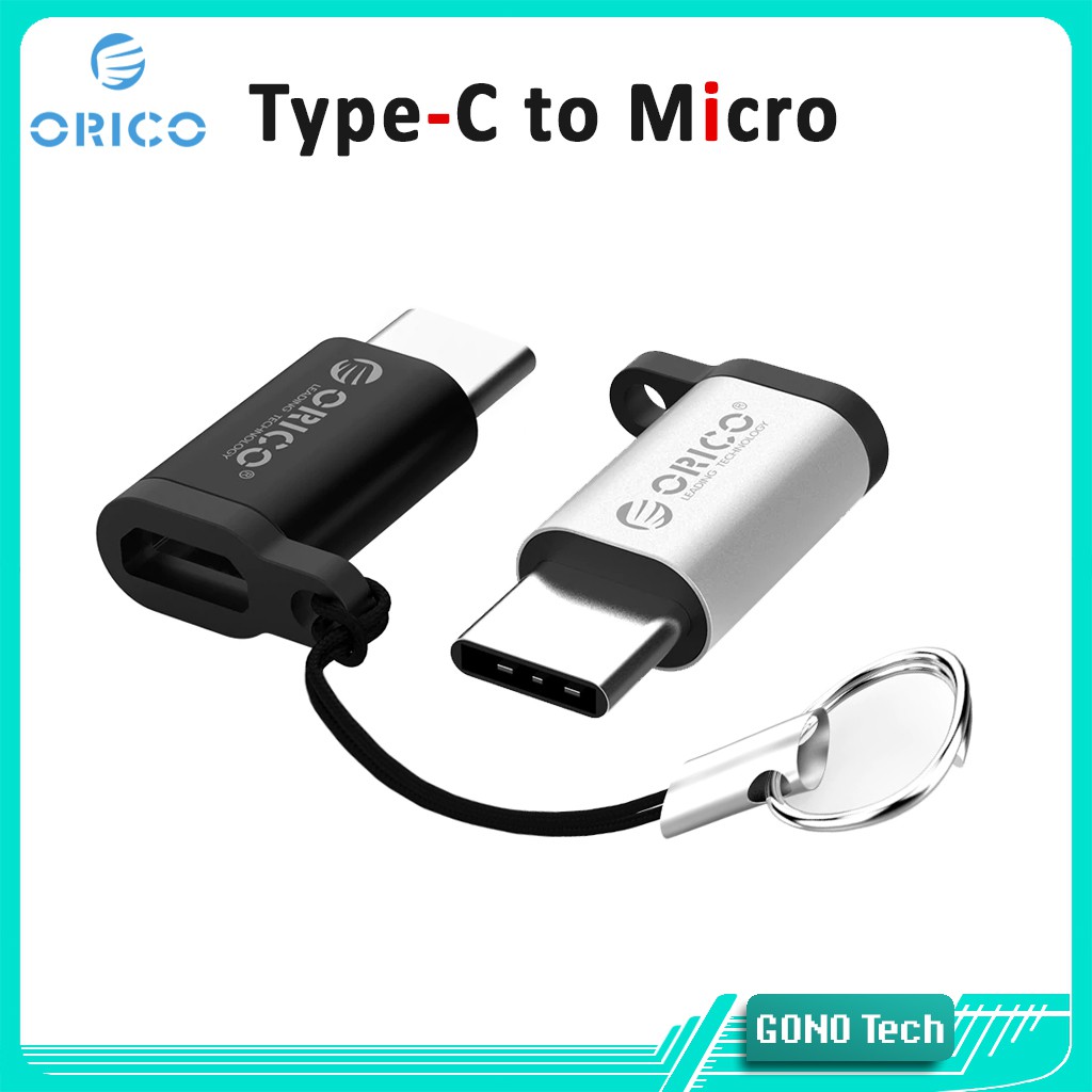 Đầu chuyển USB Type C sang Micro USB Orico MT01 MT02 vỏ kim loại | Type-C to MicroUSB adapter