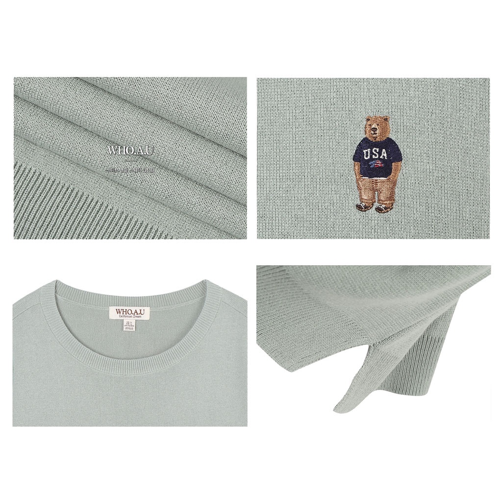 Áo thun nam WHOAU WHKAB2436U hoạ tiết thêu nổi USA Steve đẹp mắt