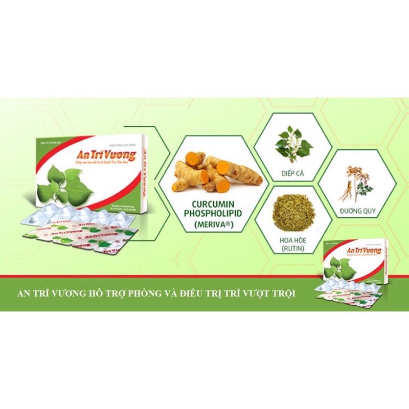 gel bôi và viên uống an trĩ vương dành cho người bị bệnh trĩ và táo bón