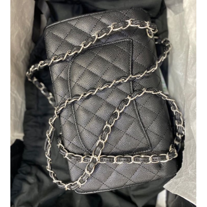 Túi chéo nữ C.N da hột caviar sz25.5cm phom dáng đẹp xịn