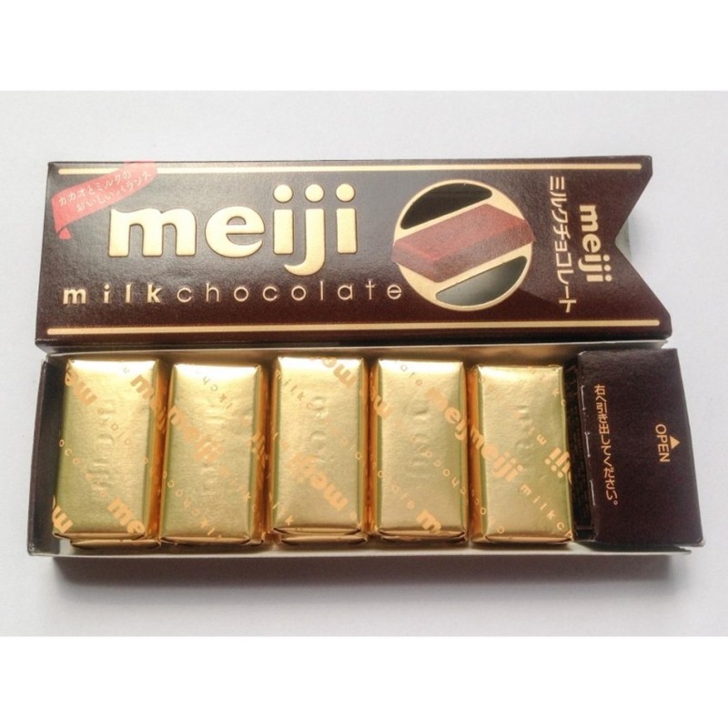 (2 vị) Meiji Chocolate hộp 41gr (10 viên)