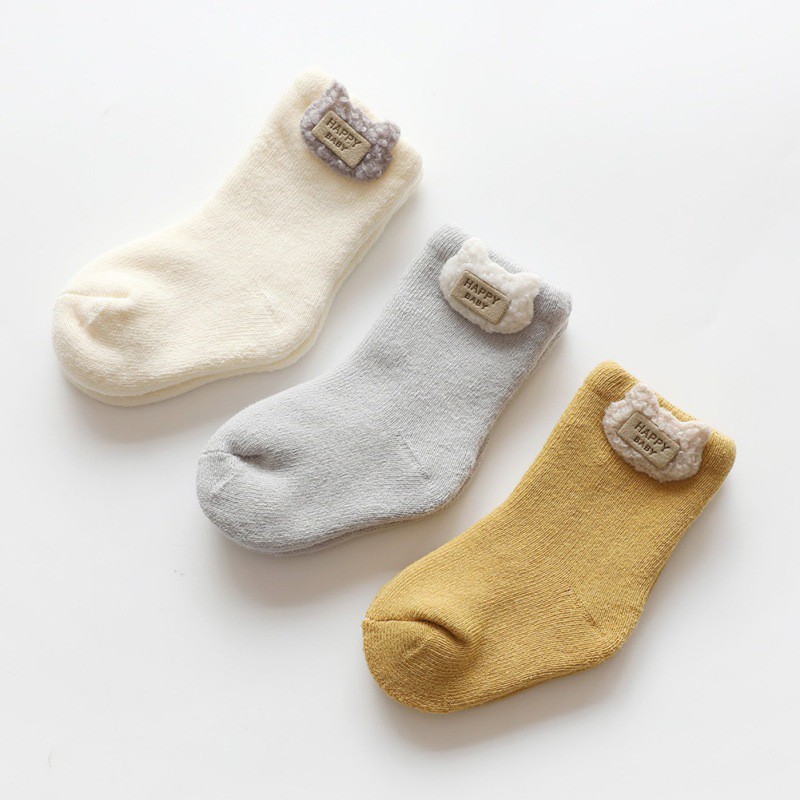 Set 3 Đôi Tất Chống Trượt Cho Bé Từ 1-3 Tuổi