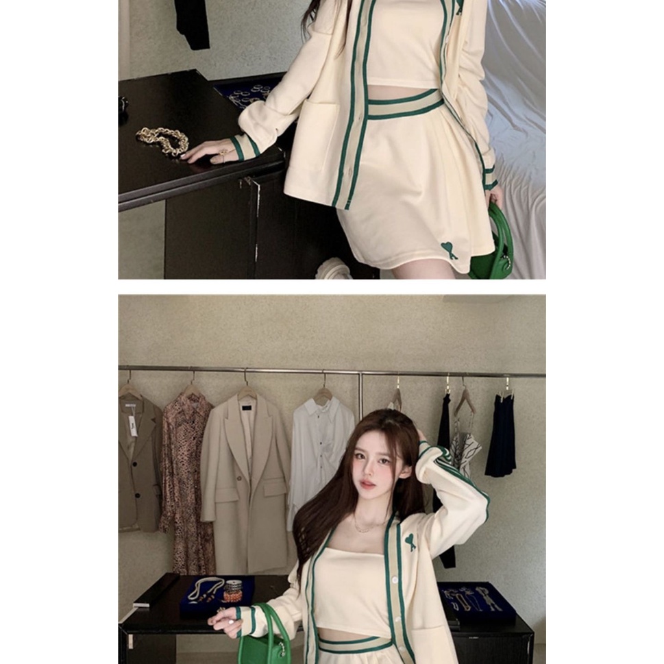 Set Áo Khoác Và Chân Váy Phong Cách Thể Thao Thời Trang Cho Nữ