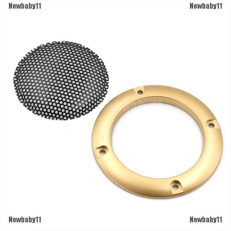 Set 2 Ốp Lưới Tròn 2 &quot;inch Bằng Kim Loại Trang Trí Loa Âm Thanh