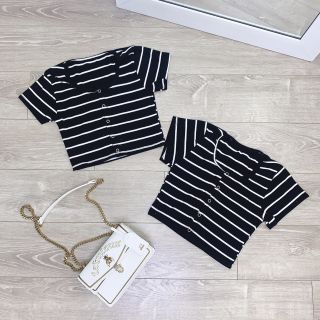 Áo croptop sọc nút bấm ( HÌNH THẬT )6