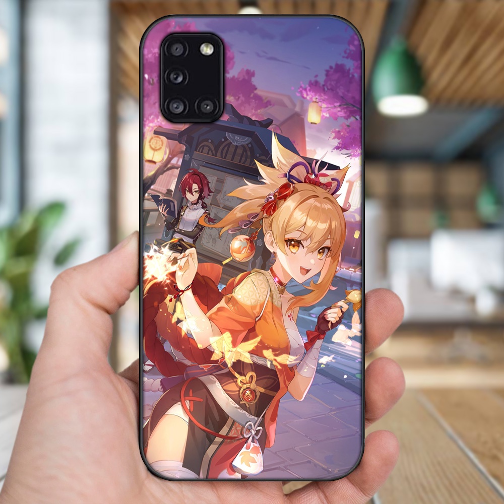 Ốp lưng Samsung A31 viền đen in hình Yoimiya Genshin Impact