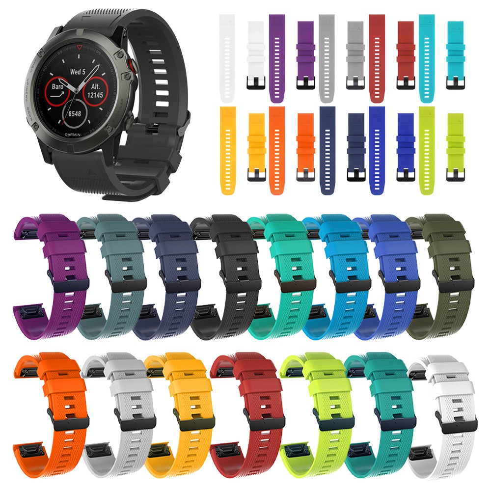 Dây Đeo Thay Thế Chất Liệu Silicon Thiết Kế Nhiều Lỗ Cho Garmin Fenix 5 5x 5s Plus