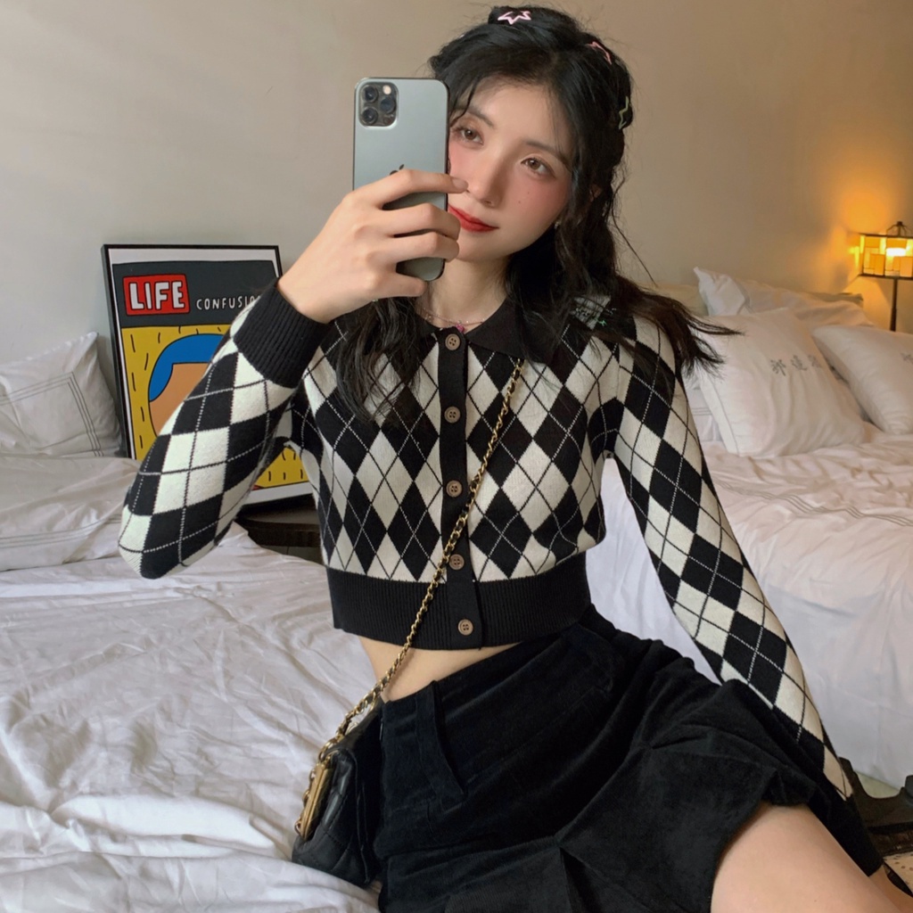 Áo Sweater Tay Dài Dáng Ôm Thời Trang Xinh Xắn Cho Nữ