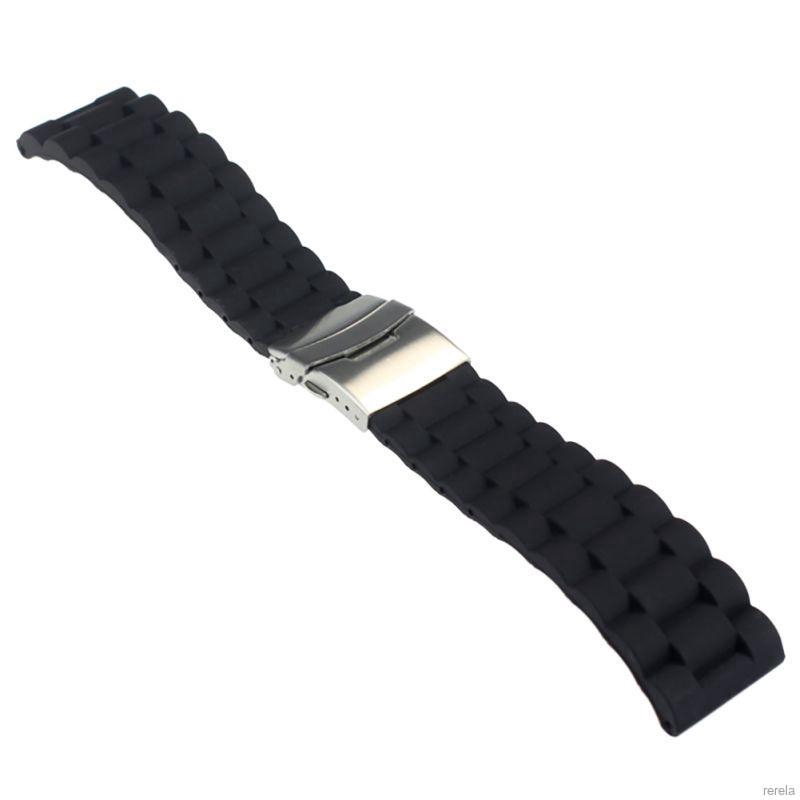Dây đeo đồng hồ chống nước gập đôi bằng silicone
