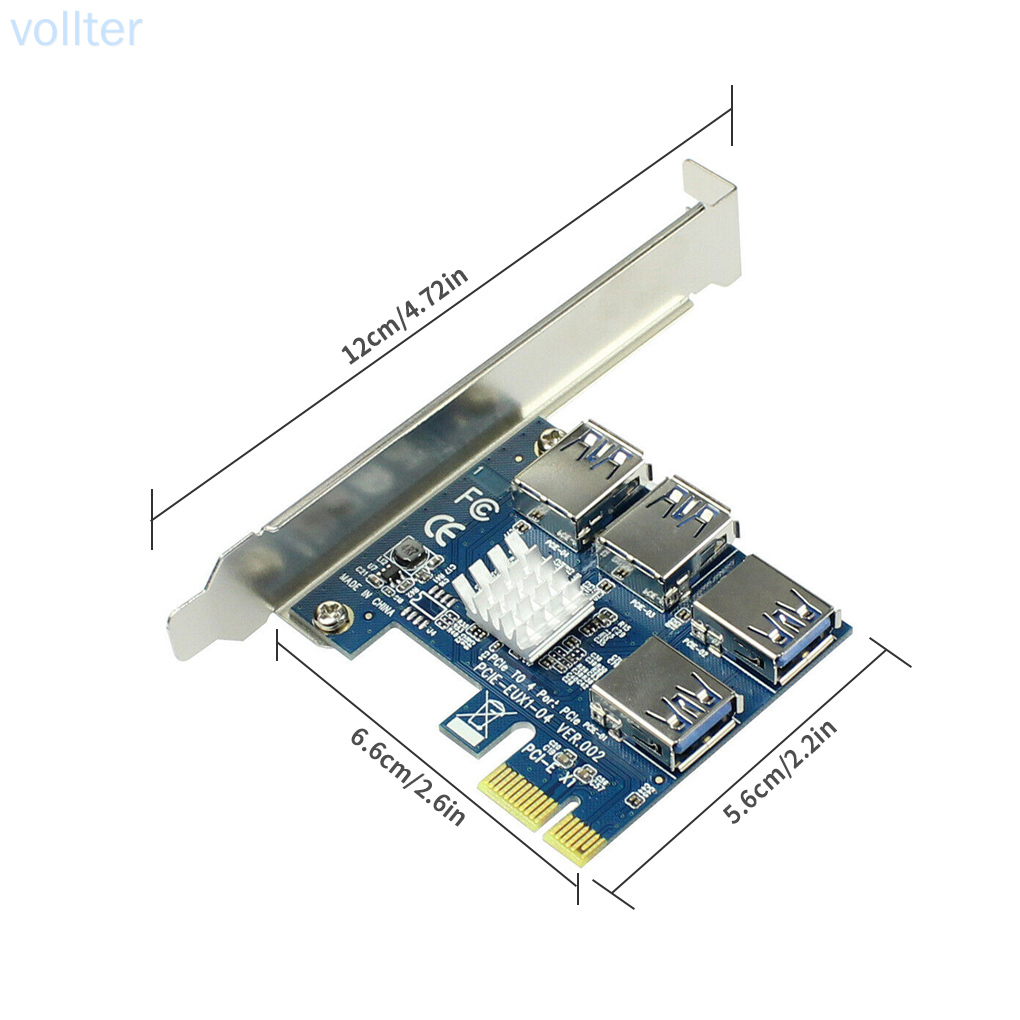 Bảng Mạch Mở Rộng 4 Cổng Pci-E X1 Sang Usb 3.0