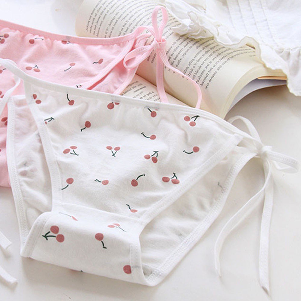 Quần lót bằng cotton không đường may in họa tiết hoạt hình thiết kế dễ thương nhiều màu sắc cho nữ