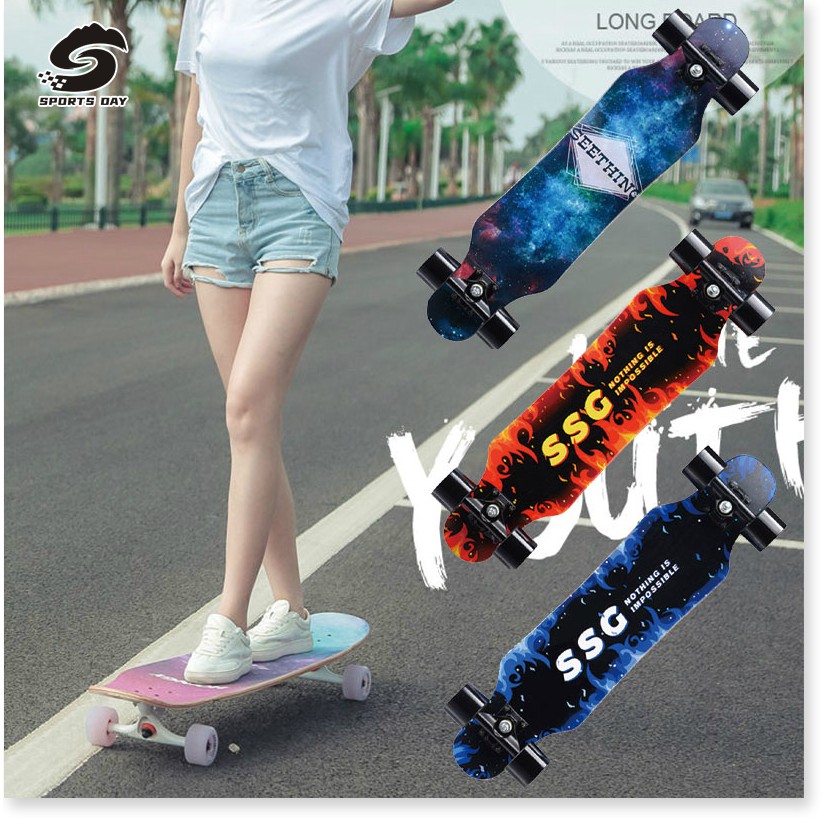 Đường Trượt Ván Chuyên Nghiệp Longboard Xe Tay Ga Bốn Bánh Thanh Thiếu Niên Nam Và Nữ Dance Board Người Lớn Trượt Ván Ng