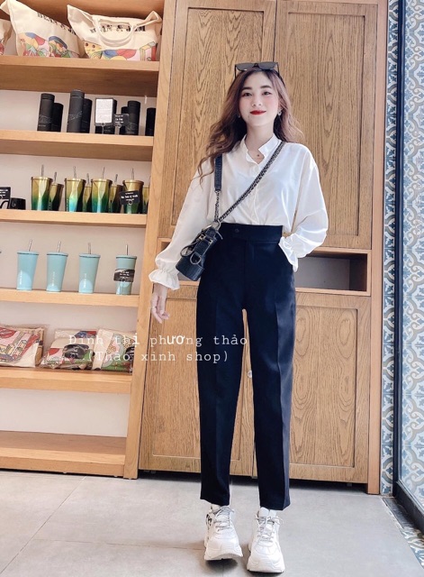QUẦN BAGGY VẢI CẠP CAO ỐNG ĐỨNG THOẢI MÁI DỄ CHỊU BG999