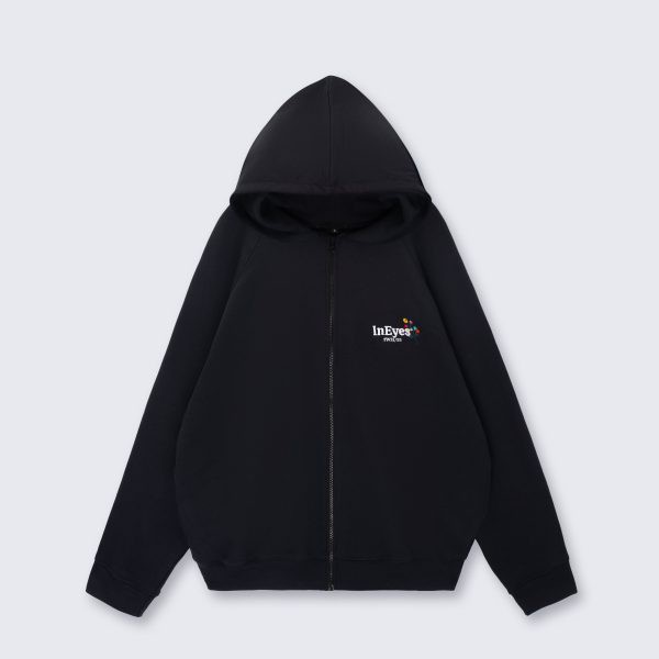 FULLZIP HOODIE BLACK by IN EYES