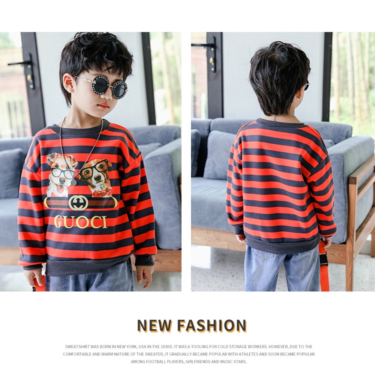 Áo Hoodie Dày Dặn Ấm Áp Thời Trang Thu Đông Cho Bé 100-160cm