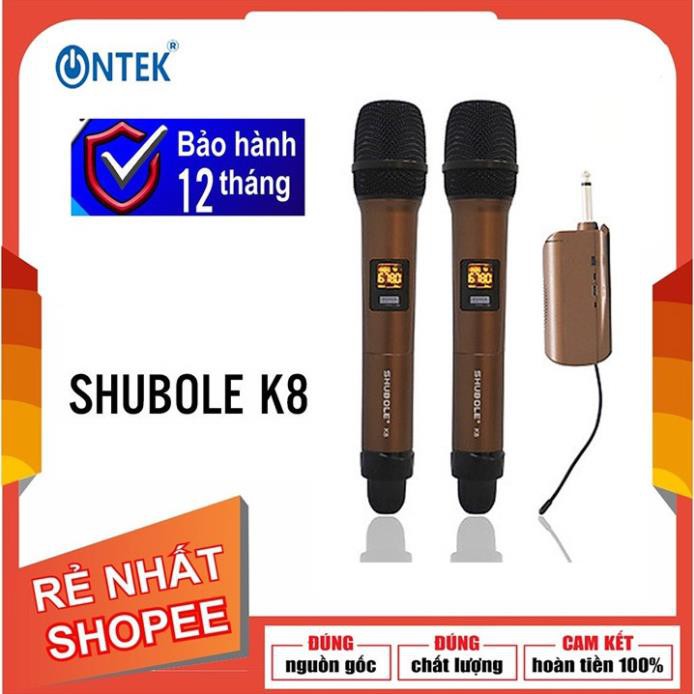 Micro không dây chính hãng Shubole K8 (2 mic) - Chất lượng đỉnh cao