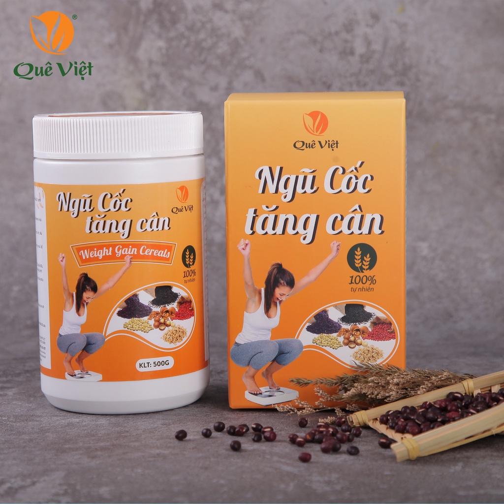 Ngũ cốc tăng cân Quê Việt 100% nguyên liệu hữu cơ, bổ sung dinh dưỡng 500gr