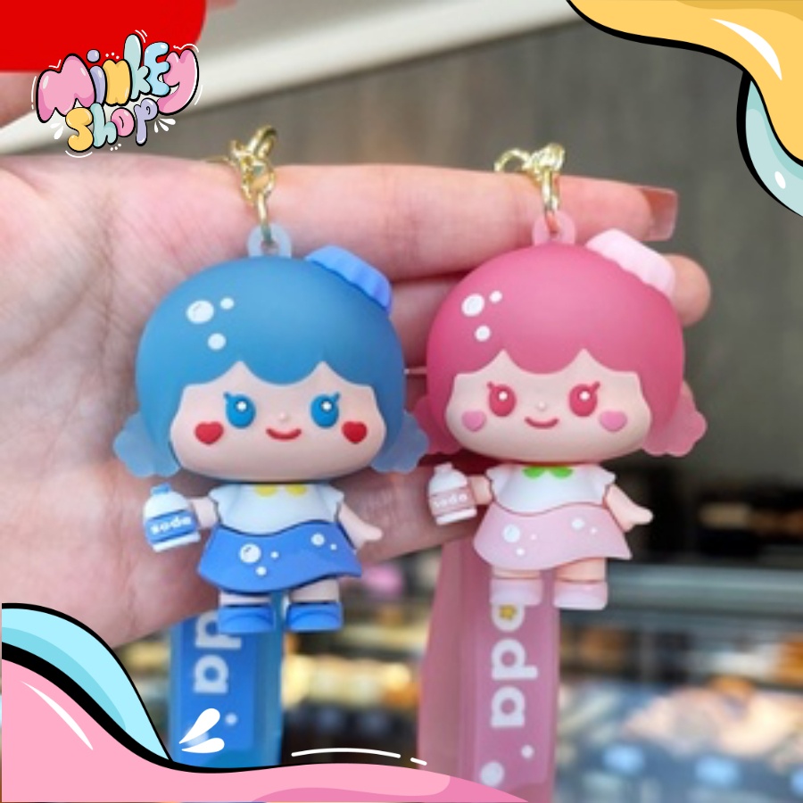 Móc Khóa Đẹp Hình Bé Soda Cute phụ kiện Túi Xách dễ thương -Minkey