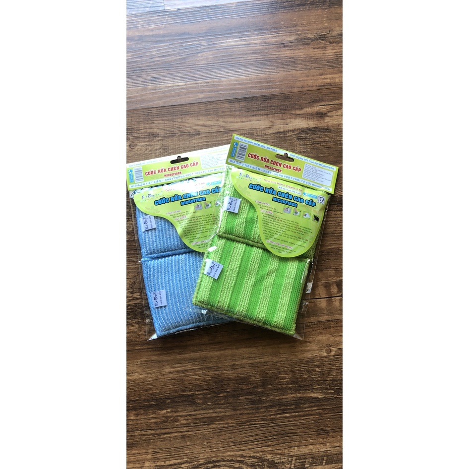 Cước rửa chén Microfiber set 2 cái .