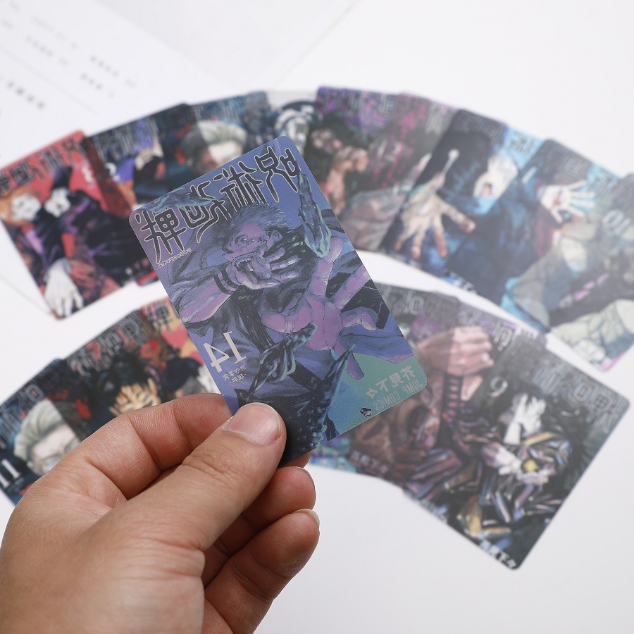 16 Pcs/set Jujutsu Kaisen PVC Photo Card Transparent Card Thẻ Nhân Vật Anime